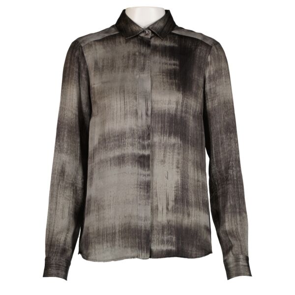 Gucci Tom Ford Grey Silk Satin Shirt