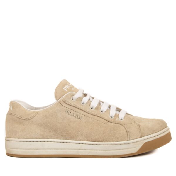 Shop 100% authentic second-hand Prada Beige Suede Sneakers - Size 39,5 on Labellov.com