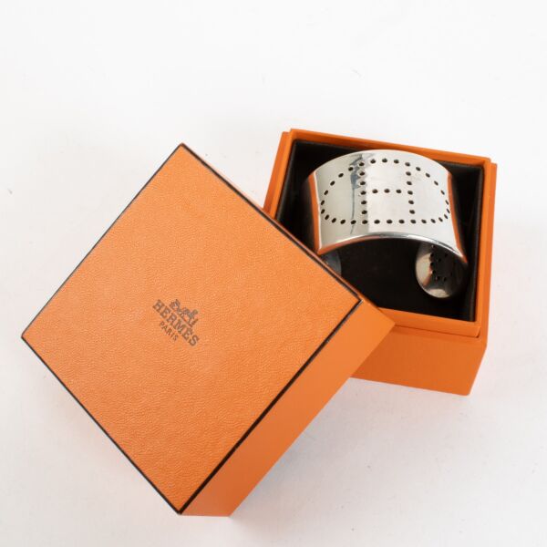 Hermès Silver Eclipse Cuff Bracelet - Size SM
