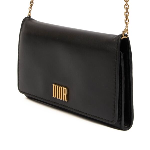 Christian Dior D-Fence Black Wallet On Chain