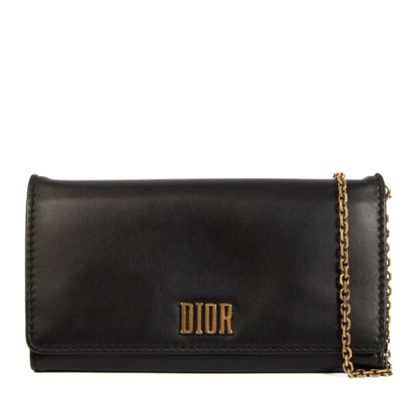 shop 100% authentic second hand Christian Dior D-Fence Black Wallet On Chain on Labellov.com