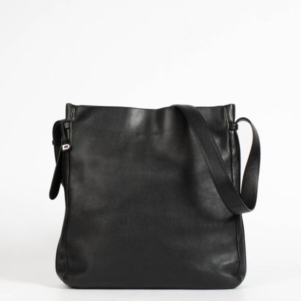 Authentic pre-loved Delvaux Black Leather Crossbody Bag on Labellov.com.
