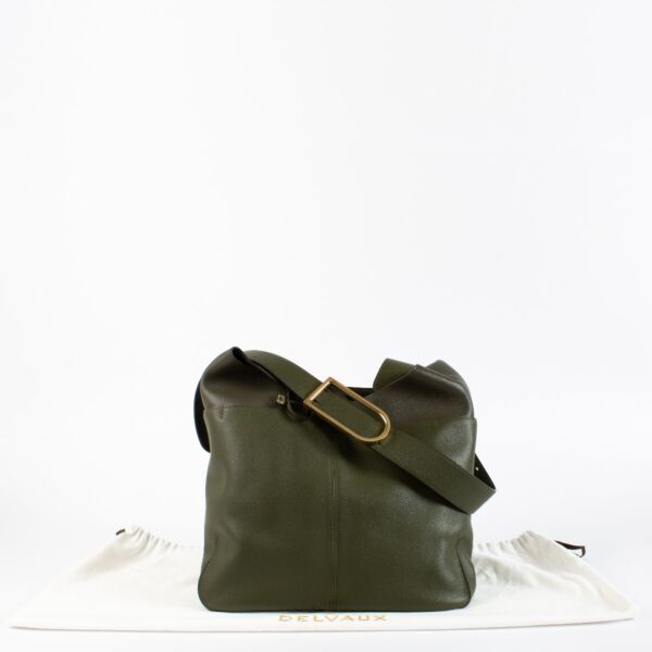 Delvaux Kaki Sellier/Calf Souple So Cool MM