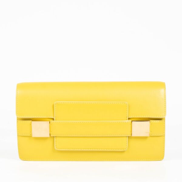 Authentic pre-loved Delvaux Mimosa Polo Madame Pochette Clutch on Labellov.com