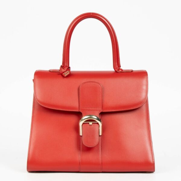 Authentic pre-loved Delvaux Lipstick Red Boxcalf MM Brillant on Labellov.com