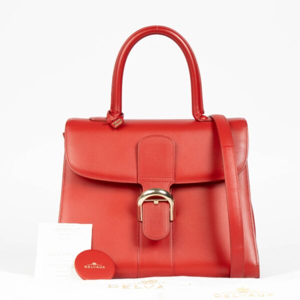 Delvaux Lipstick Red Boxcalf MM Brillant