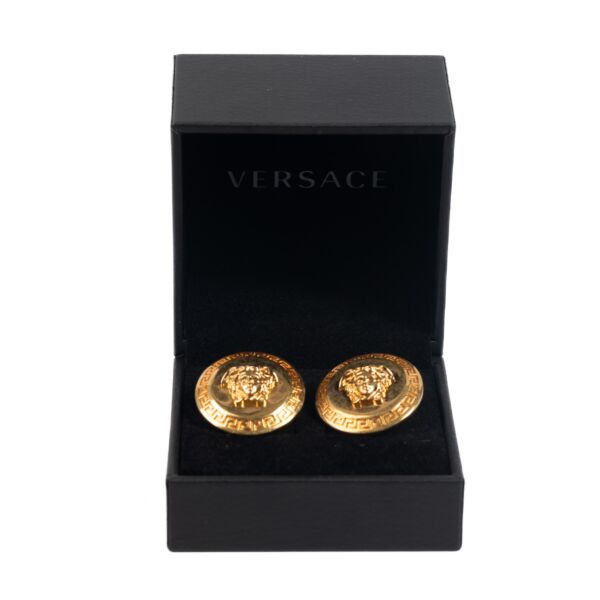 Versace Goldtoned Metal Medusa Earrings