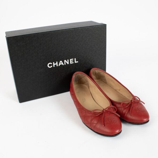 Chanel Cambon Leather Ballerinas - Size 38.5