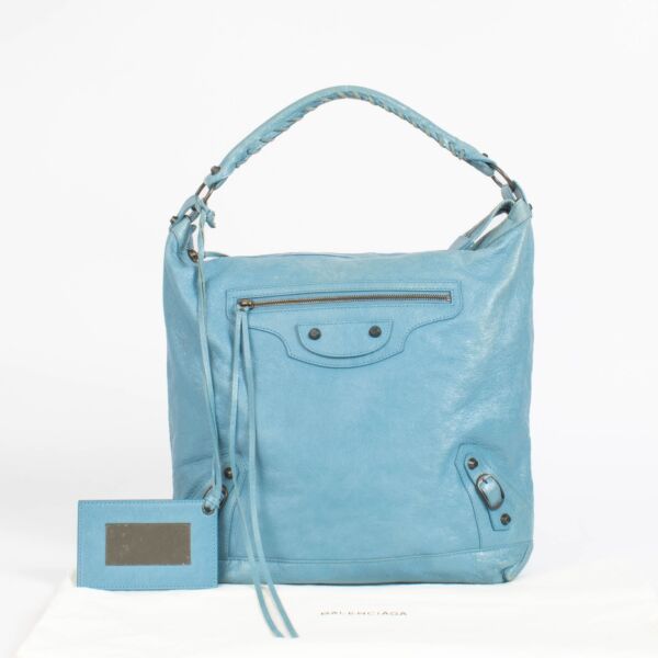 Balenciaga Blue Arena Day Shoulder Bag