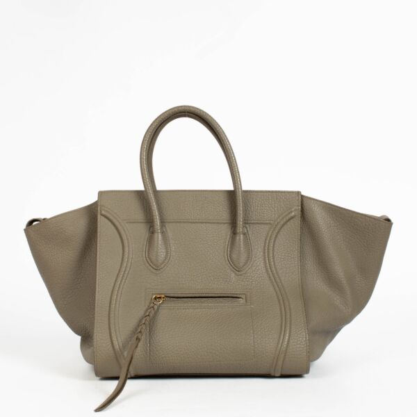Shop the authentic pre-loved Celine Taupe Medium Phantom Luggage Bag on Labellov.com 