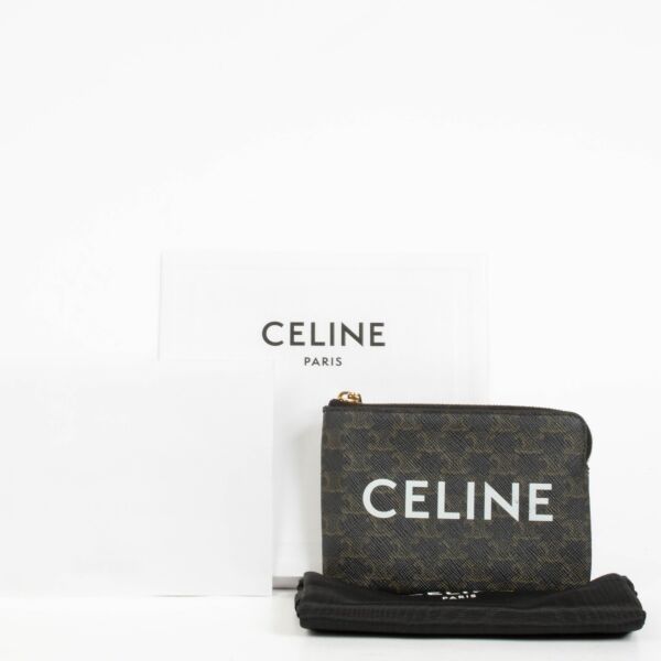 Celine Triomphe Canvas Coin Purse