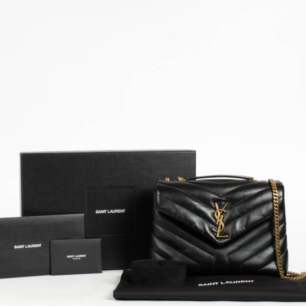 Saint Laurent Black Leather Loulou Small Bag