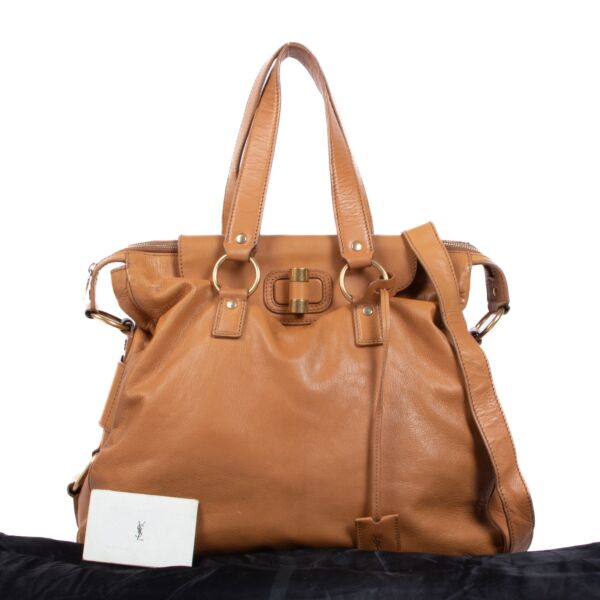 Saint Laurent Camel Leather Muse Messenger Bag