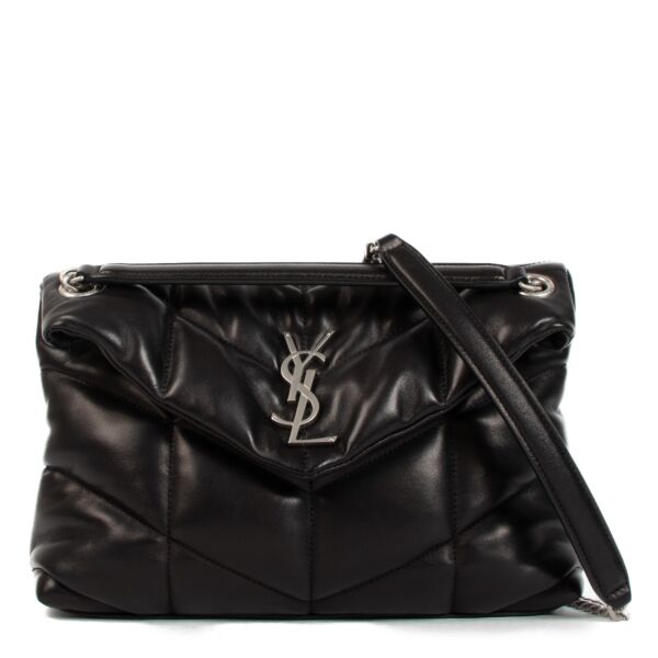 Saint Laurent Black Quilted Lambskin Puffer Small Chain Bag