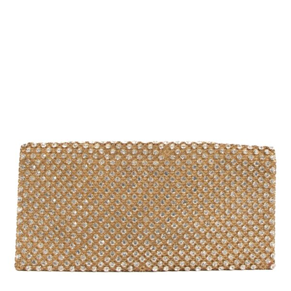 Delvaux 1960s Gold Crystal Clutch