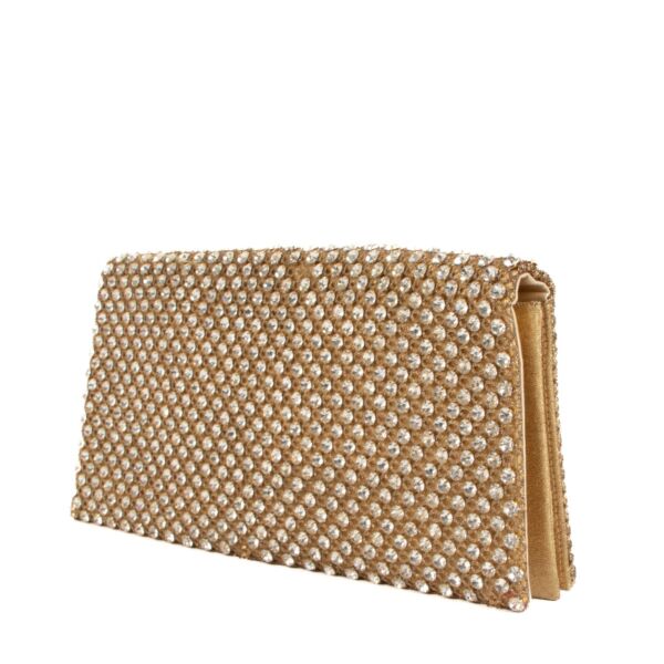 Delvaux 1960s Gold Crystal Clutch