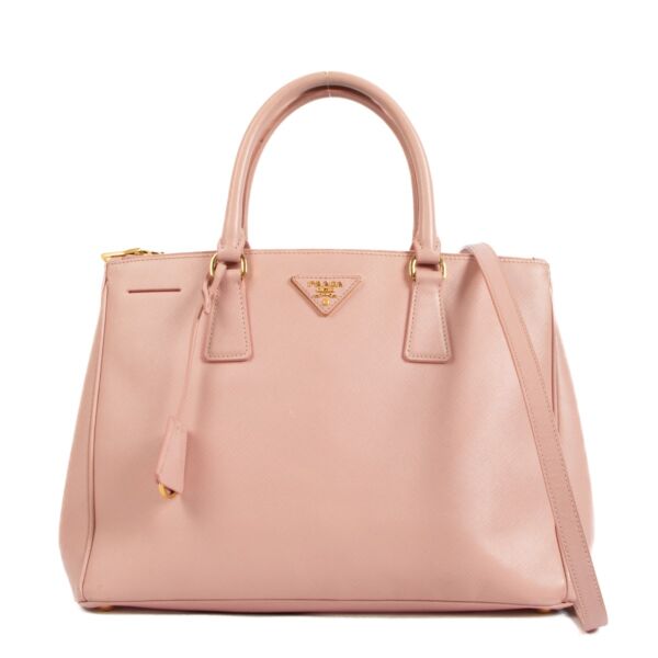 Prada Pink Saffiano Leather Large Galleria Bag