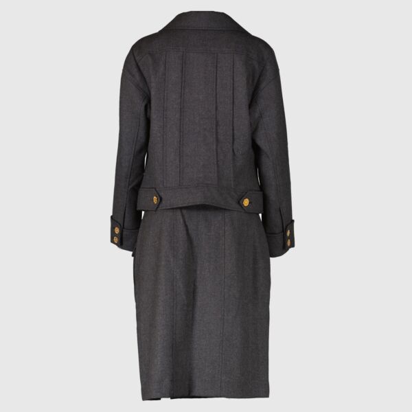 Chanel 1980s Grey Jacket/Skirt Set - FR40
