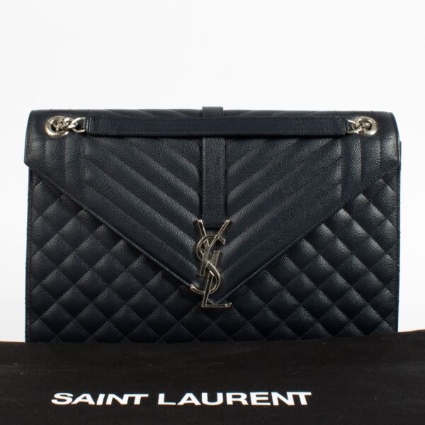Saint Laurent Blue Large Envelope Bag