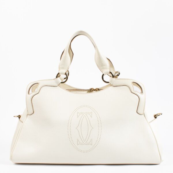 Cartier White Marcello Top handle