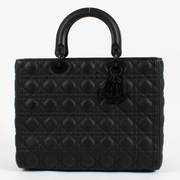 Christian Dior Black Matte Lady Dior Bag