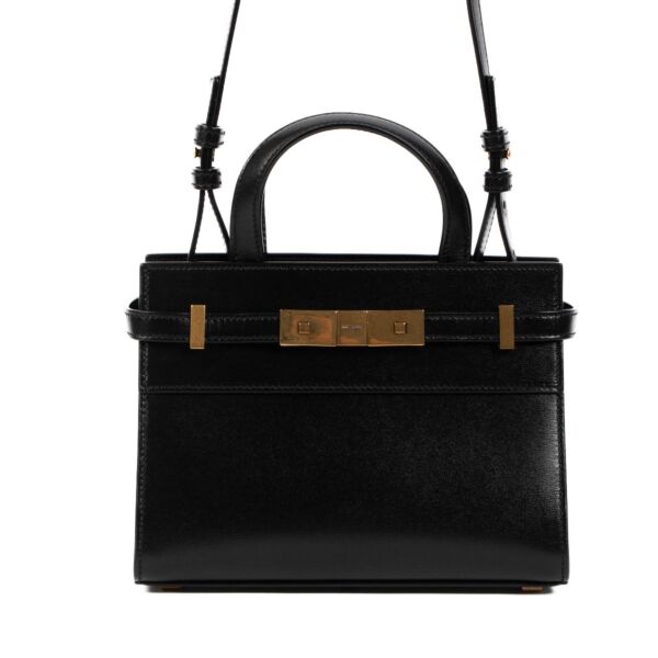 Saint Laurent Black Box Leather Mini Manhattan Bag