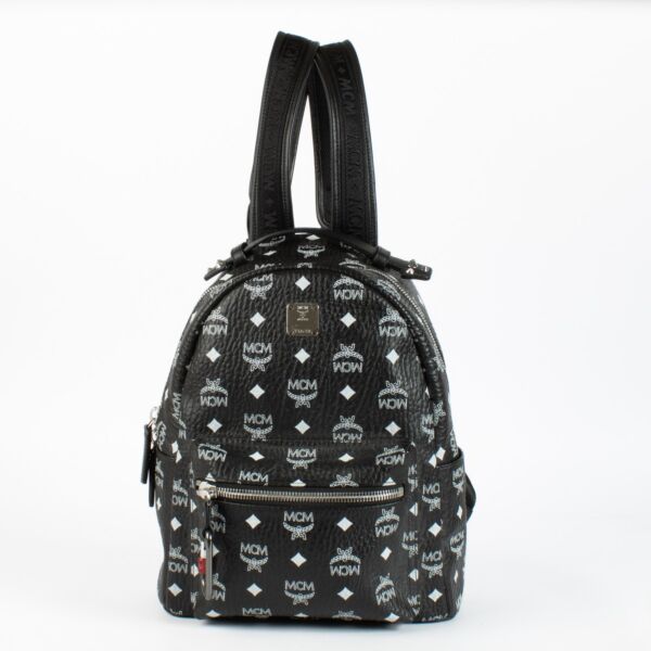 Authentic preloved MCM Black Monogram Backpack on Labellov.com