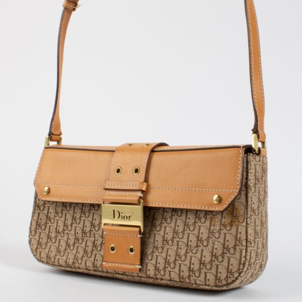 Dior Beige/Tan Diorissimo Canvas/Leather Street Chic Shoulder Bag