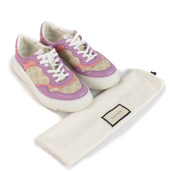 Gucci GG Pink Platform Sneakers - Size 40