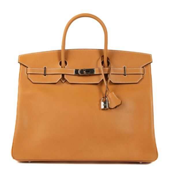 Vintage Hermès 2006 Birkin 40 Sable Natural Vache Liegee