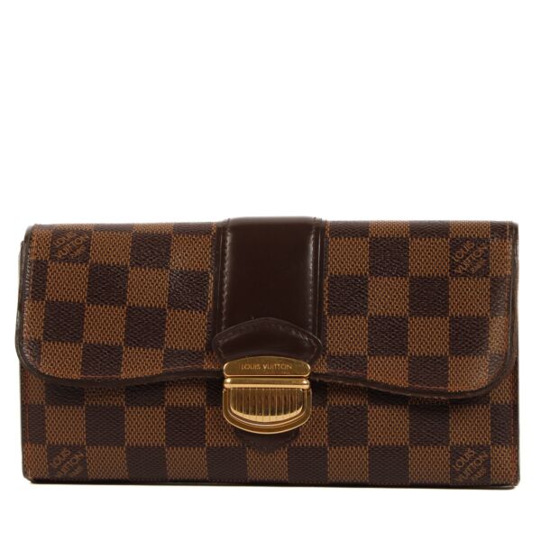 Shop and sell your authentic designer Louis Vuitton Brown Damier Ebene Wallet for the best price 