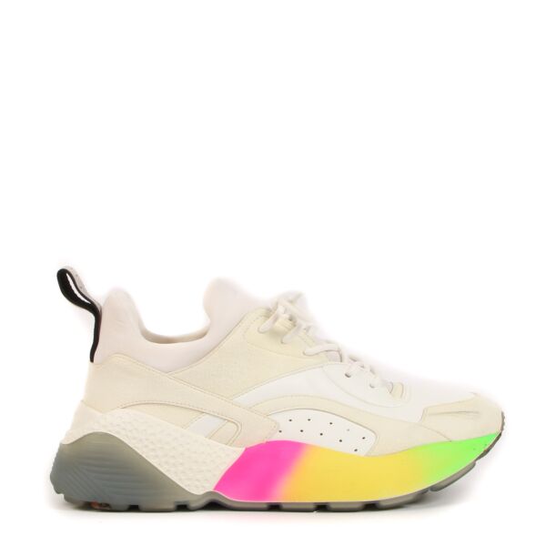 Stella McCartney White Eclypse Rainbow Sneakers - size 40