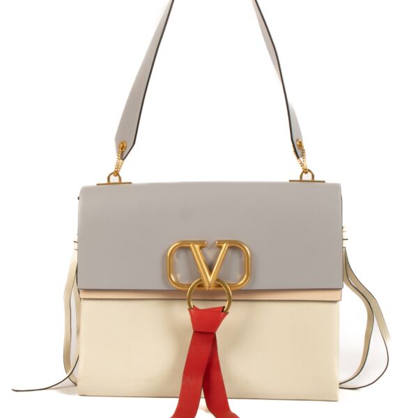 Valentino Garavani Smooth Calfskin Multicolor VRing Shoulder Bag