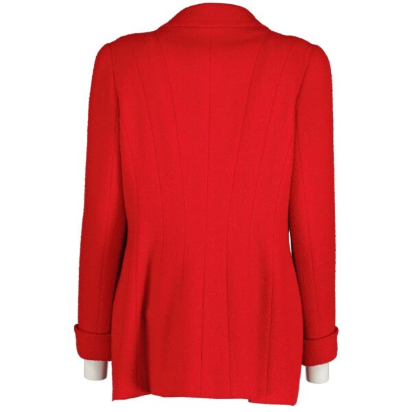 Chanel 95A Red Glitter Tweed Jacket - FR42