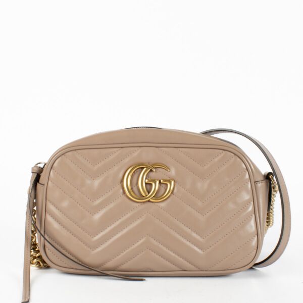 Authentic second-hand Gucci Taupe GG Marmont Camera Bag on labellov.com