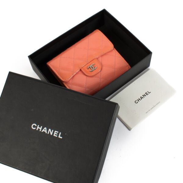 Chanel Pink Patent Leather Compact Wallet