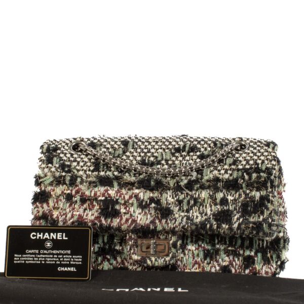 Chanel Multicolor Tweed Medium 2.55 Bag