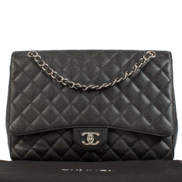 Chanel Black Caviar Maxi Classic Single Flap Bag