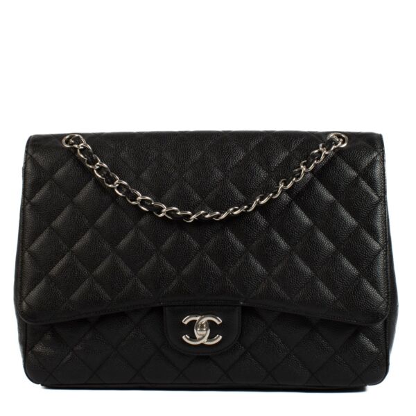 shop 100% authentic second hand Chanel Black Caviar Maxi Classic Single Flap Bag on Labellov.com