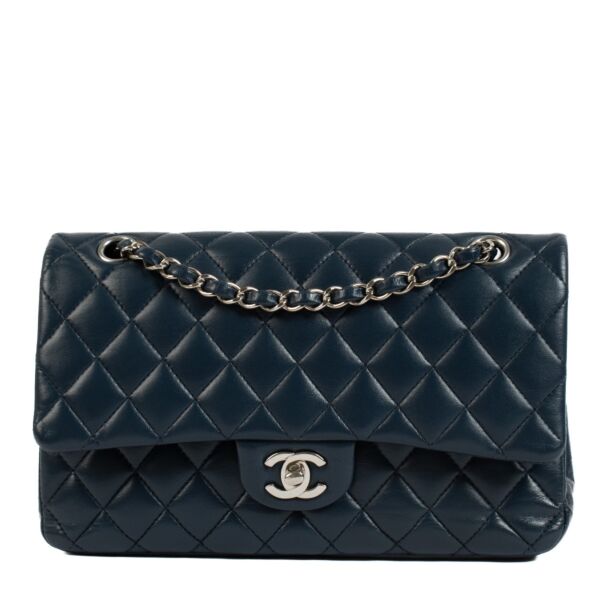 Chanel Navy Lambskin Medium Classic 11.12 Bag