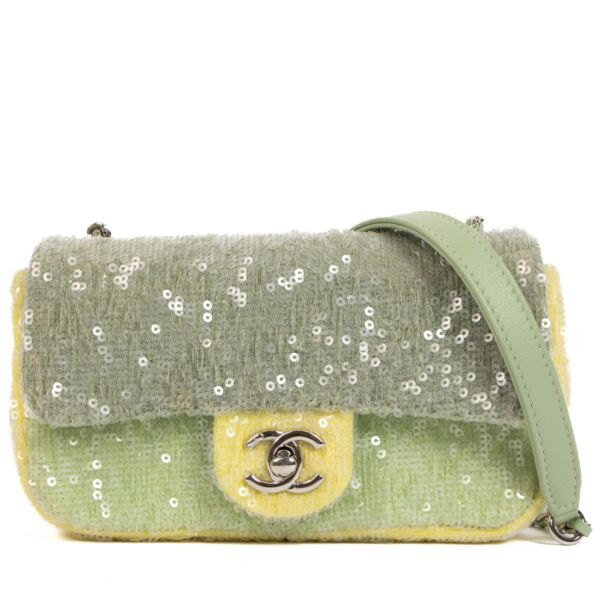 Chanel 18S Waterfall Sequin Mini Classic Bag