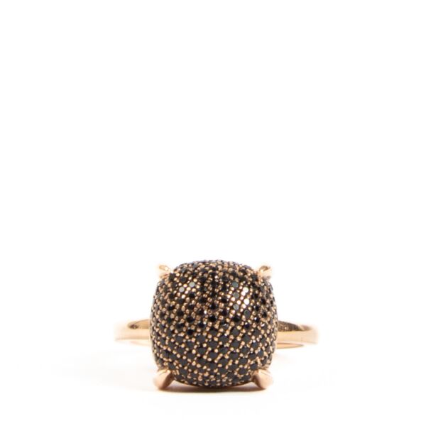 Tiffany & Co. Paloma's Sugar Stacks Black Spinel 18k Rose Gold Ring - Size 54.5
