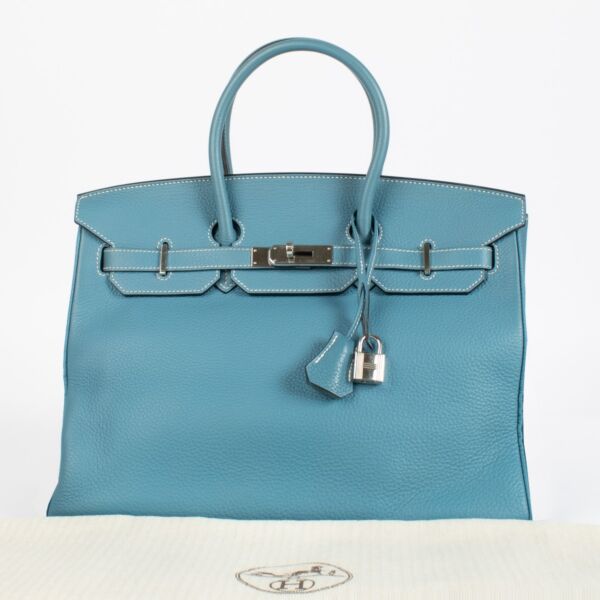 Hermès Birkin 35 Bleu Jean Clemence PHW