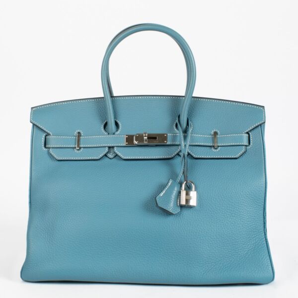 Hermès Birkin 35 Bleu Jean Clemence PHW