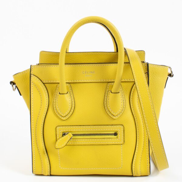 shop 100% authentic second hand Celine Yellow Luggage Nano Top handle on Labellov.com