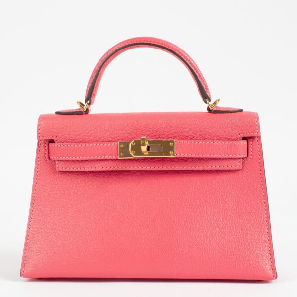 Hermès Kelly Mini II Rose Lipstick GHW