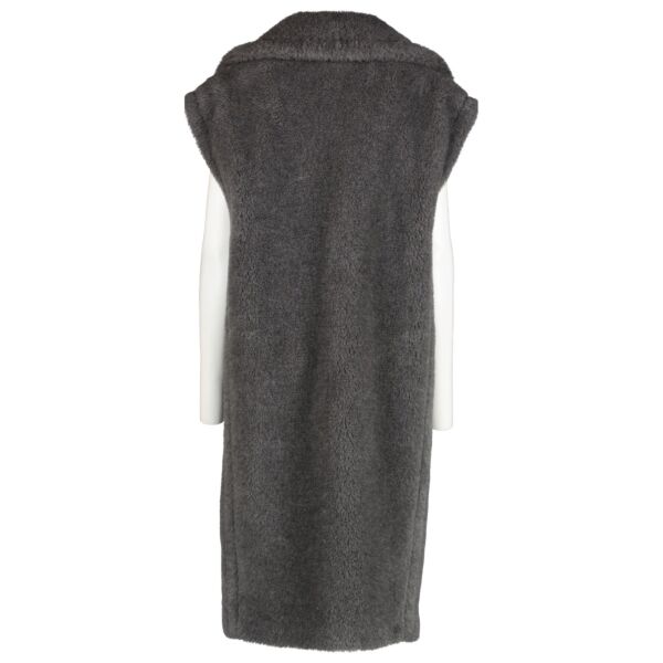 Max Mara Grey Teddy Eclisse Gilet Vest - Size XS