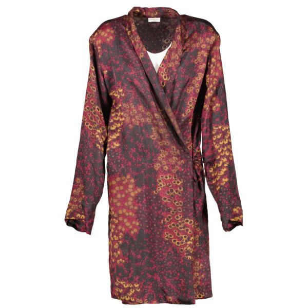 Shop safe online at Labellov in Antwerp, Brussels and Knokke this 100% authentic second hand Dries Van Noten Floral Viscose Robe - Size S