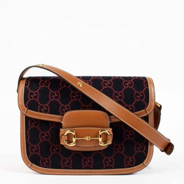 Gucci GG Felt Medium Horsebit 1955 Bag