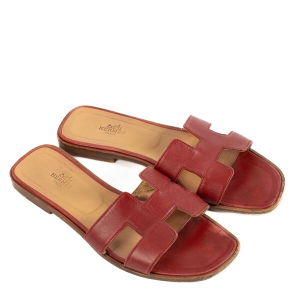 Hermès Red Oran Sandals - size 39